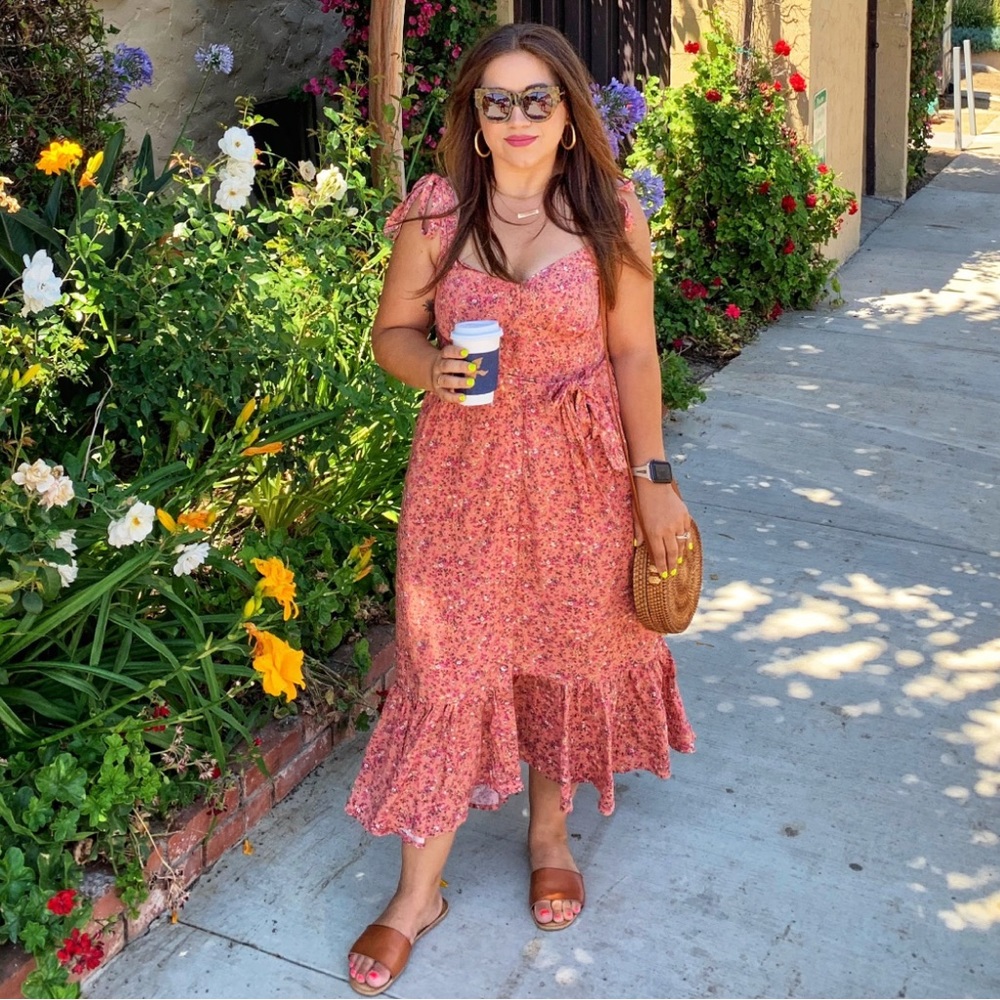 J Crew Floral MIDI Dress